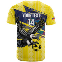 Ecuador Football Custom T Shirt 2026 Vamos La Tri Yellow South America Pattern - Wonder Print Shop