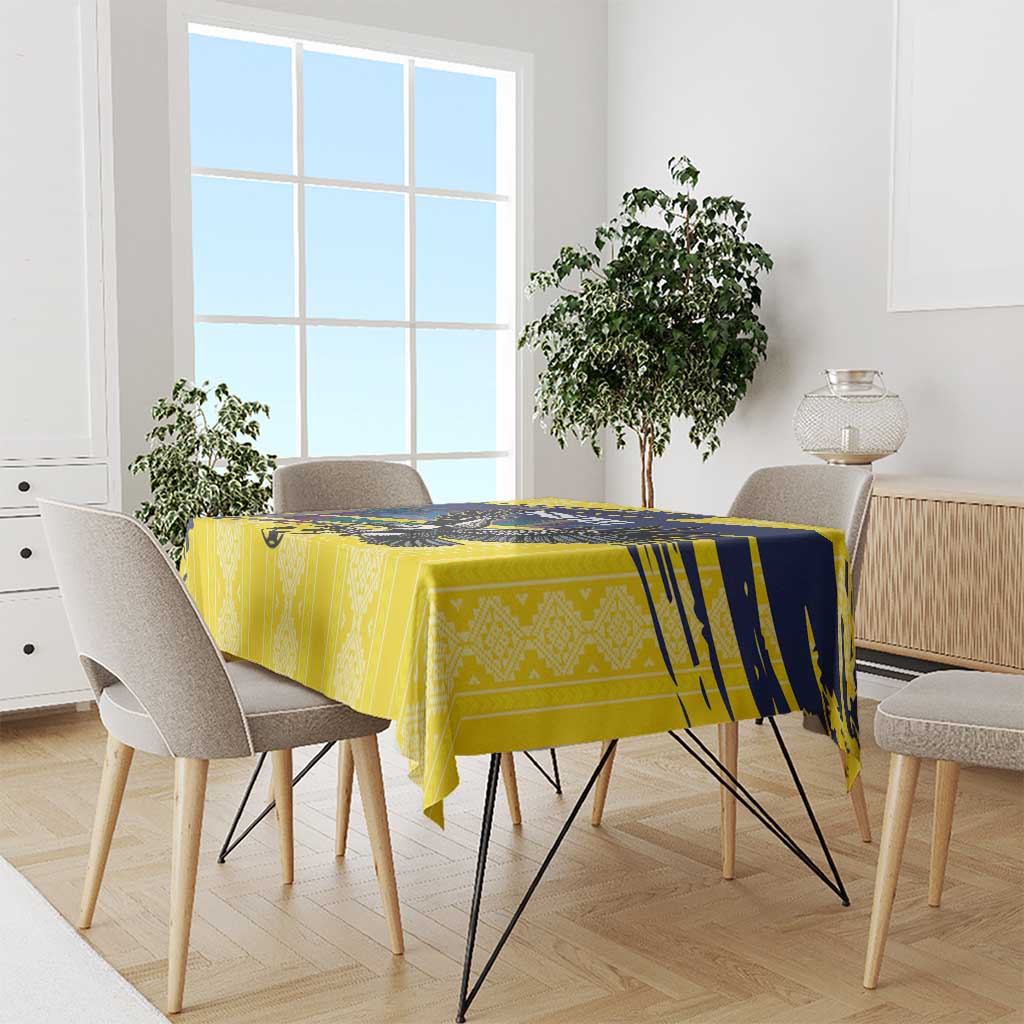 Ecuador Football Custom Tablecloth 2026 Vamos La Tri Yellow South America Pattern - Wonder Print Shop