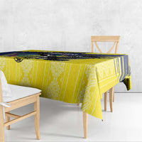 Ecuador Football Custom Tablecloth 2026 Vamos La Tri Yellow South America Pattern - Wonder Print Shop