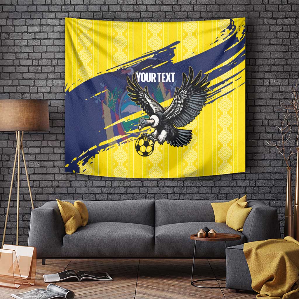 Ecuador Football Custom Tapestry 2026 Vamos La Tri Yellow South America Pattern - Wonder Print Shop
