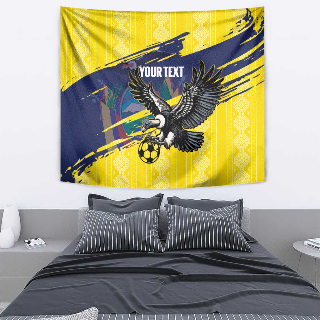 Ecuador Football Custom Tapestry 2026 Vamos La Tri Yellow South America Pattern - Wonder Print Shop