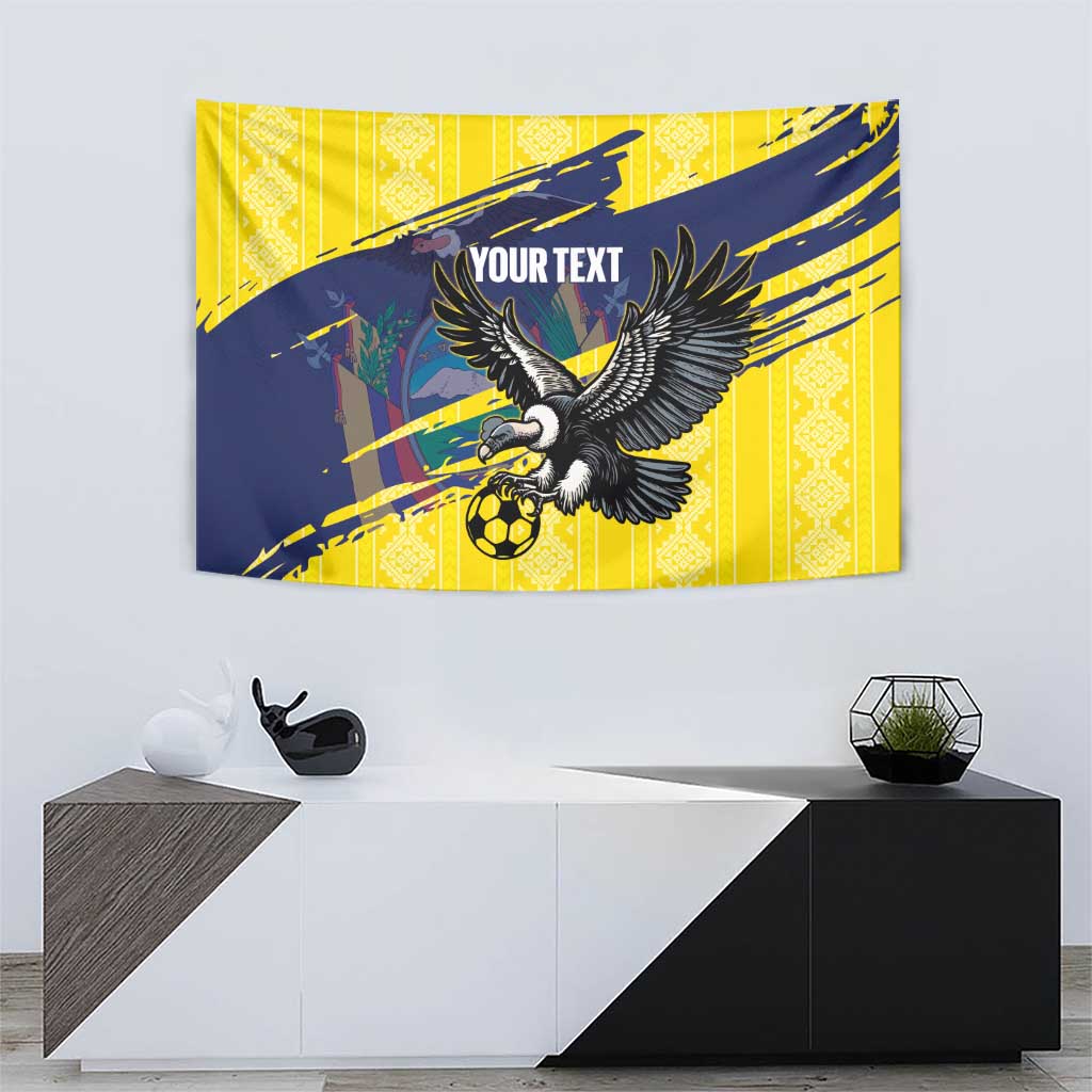 Ecuador Football Custom Tapestry 2026 Vamos La Tri Yellow South America Pattern - Wonder Print Shop