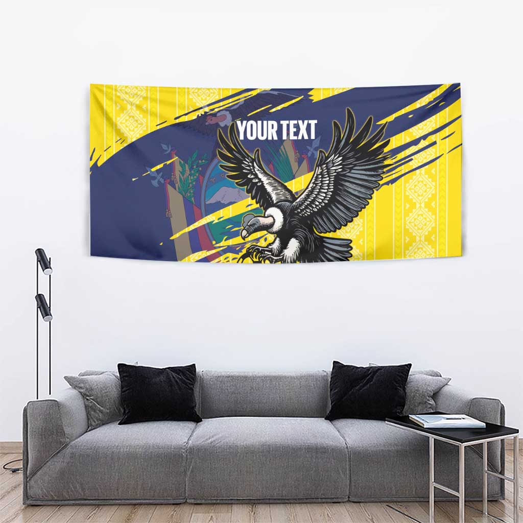 Ecuador Football Custom Tapestry 2026 Vamos La Tri Yellow South America Pattern - Wonder Print Shop