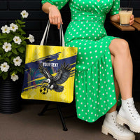 Ecuador Football Custom Tote Bag 2026 Vamos La Tri Yellow South America Pattern - Wonder Print Shop