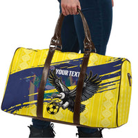 Ecuador Football Custom Travel Bag 2026 Vamos La Tri Yellow South America Pattern - Wonder Print Shop
