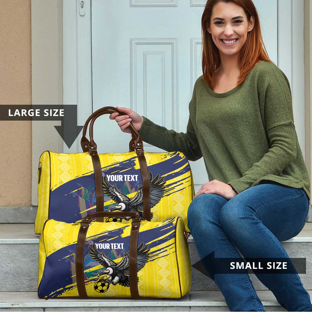 Ecuador Football Custom Travel Bag 2026 Vamos La Tri Yellow South America Pattern - Wonder Print Shop