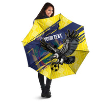 Ecuador Football Custom Umbrella 2026 Vamos La Tri Yellow South America Pattern - Wonder Print Shop