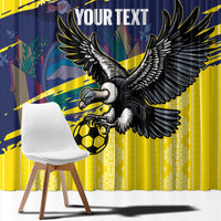 Ecuador Football Custom Window Curtain 2026 Vamos La Tri Yellow South America Pattern - Wonder Print Shop