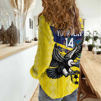 Ecuador Football Custom Women Casual Shirt 2026 Vamos La Tri Yellow South America Pattern - Wonder Print Shop