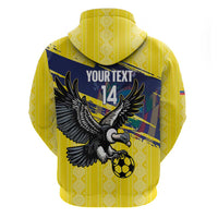 Ecuador Football Custom Zip Hoodie 2026 Vamos La Tri Yellow South America Pattern - Wonder Print Shop