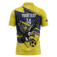 Ecuador Football Custom Zipper Polo Shirt 2026 Vamos La Tri Yellow South America Pattern - Wonder Print Shop