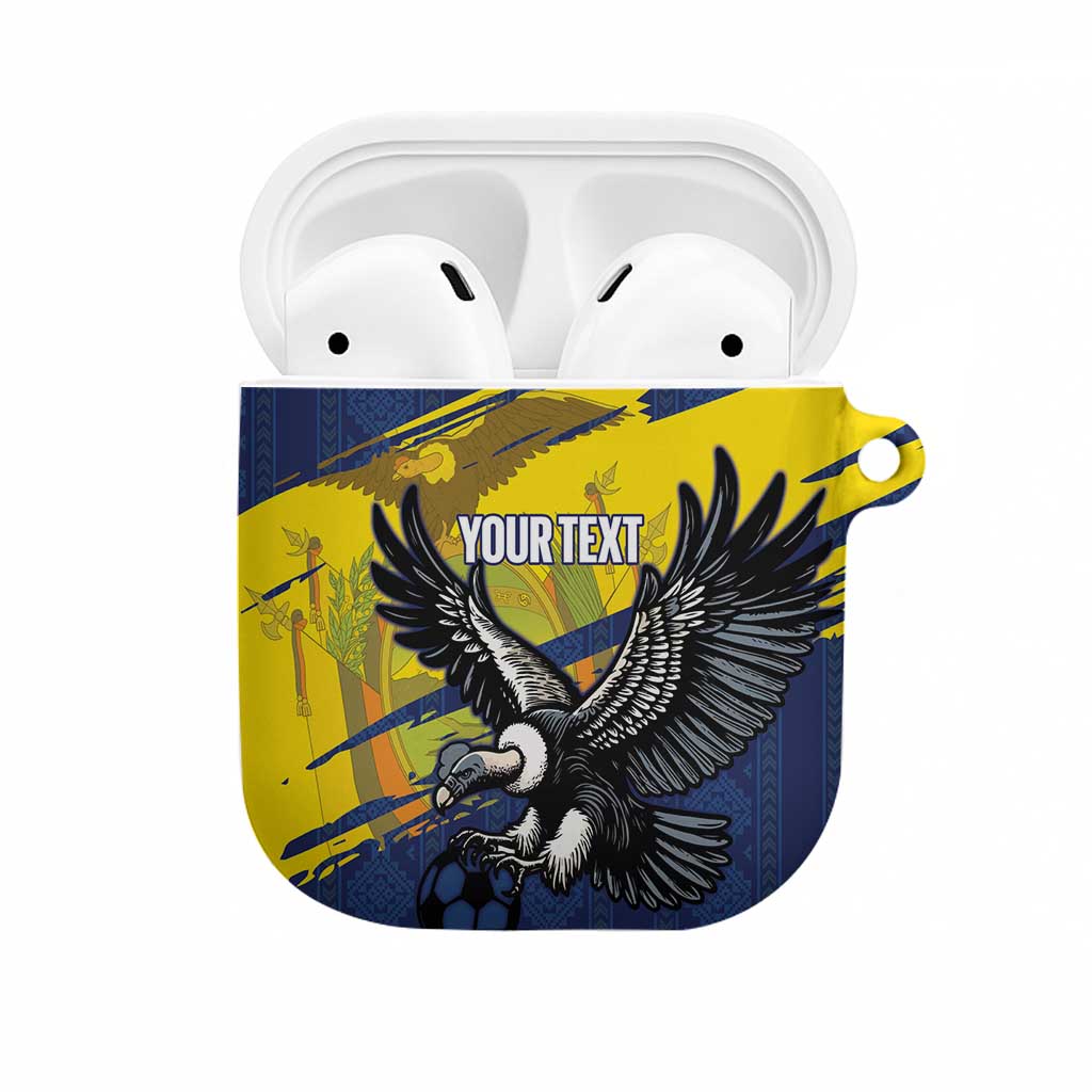 Ecuador Football Custom AirPods Case 2026 Vamos La Tri Blue South America Pattern - Wonder Print Shop