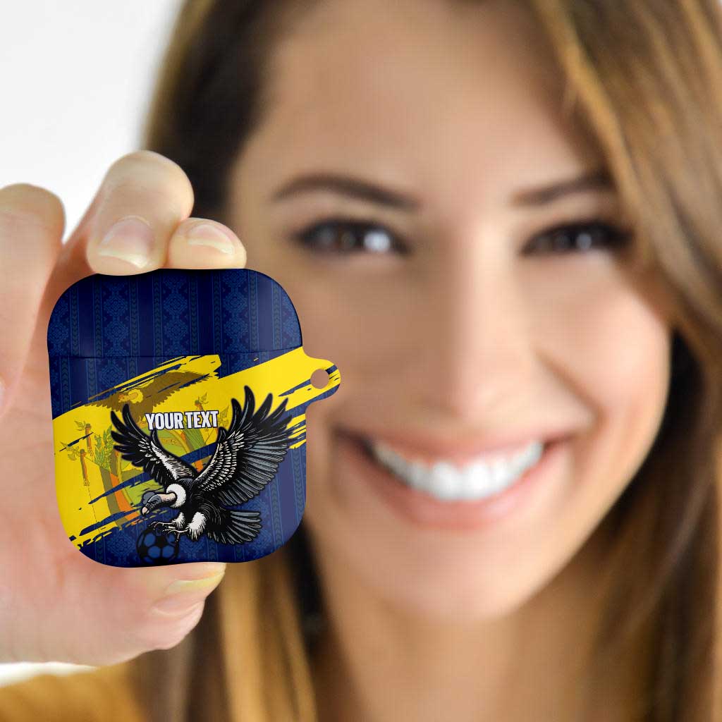 Ecuador Football Custom AirPods Case 2026 Vamos La Tri Blue South America Pattern - Wonder Print Shop