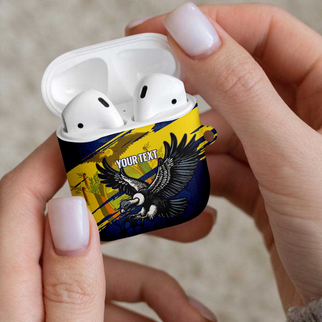 Ecuador Football Custom AirPods Case 2026 Vamos La Tri Blue South America Pattern - Wonder Print Shop