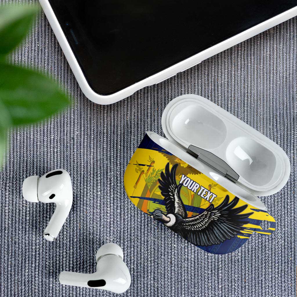 Ecuador Football Custom AirPods Case 2026 Vamos La Tri Blue South America Pattern - Wonder Print Shop