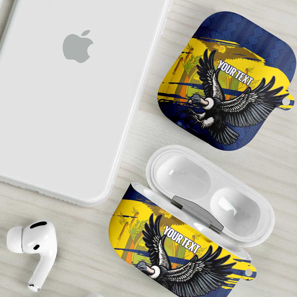 Ecuador Football Custom AirPods Case 2026 Vamos La Tri Blue South America Pattern - Wonder Print Shop