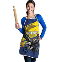 Ecuador Football Custom Apron 2026 Vamos La Tri Blue South America Pattern - Wonder Print Shop
