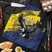 Ecuador Football Custom Apron 2026 Vamos La Tri Blue South America Pattern - Wonder Print Shop