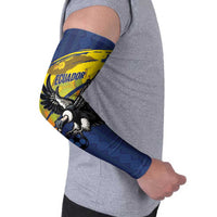 Ecuador Football Custom Arm Sleeves 2026 Vamos La Tri Blue South America Pattern - Wonder Print Shop