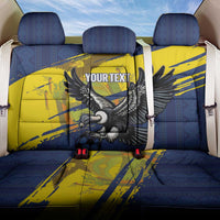 Ecuador Football Custom Back Car Seat Cover 2026 Vamos La Tri Blue South America Pattern - Wonder Print Shop