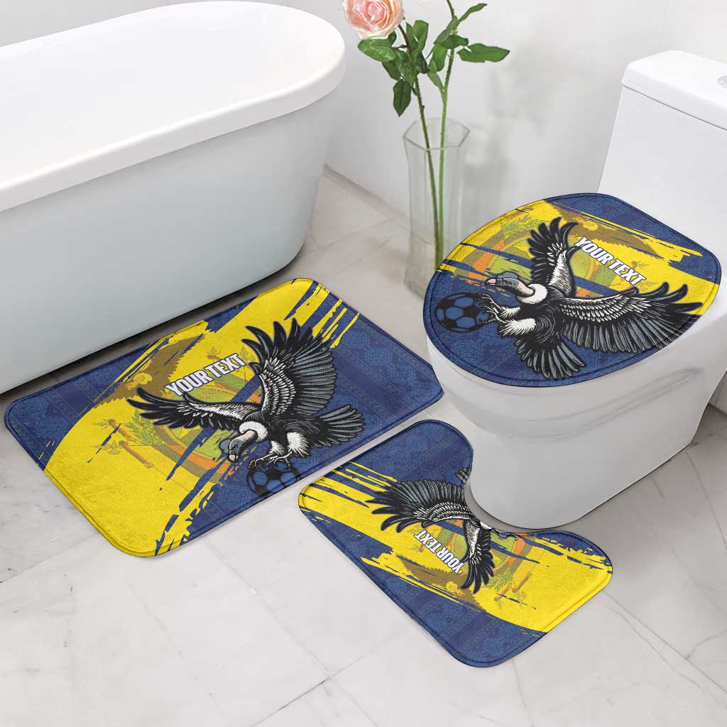 Ecuador Football Custom Bathroom Set 2026 Vamos La Tri Blue South America Pattern - Wonder Print Shop