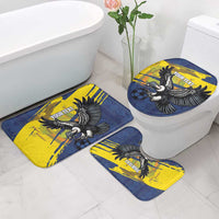 Ecuador Football Custom Bathroom Set 2026 Vamos La Tri Blue South America Pattern - Wonder Print Shop