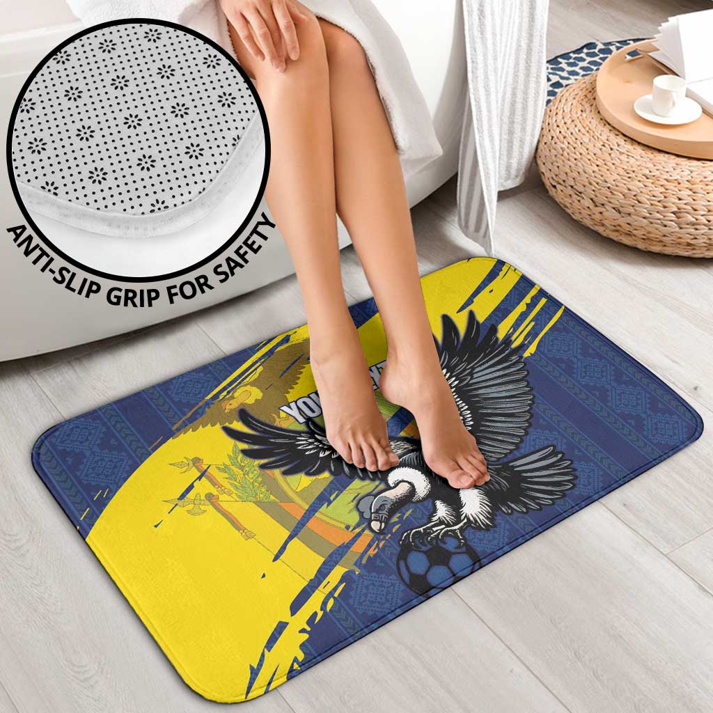 Ecuador Football Custom Bathroom Set 2026 Vamos La Tri Blue South America Pattern - Wonder Print Shop
