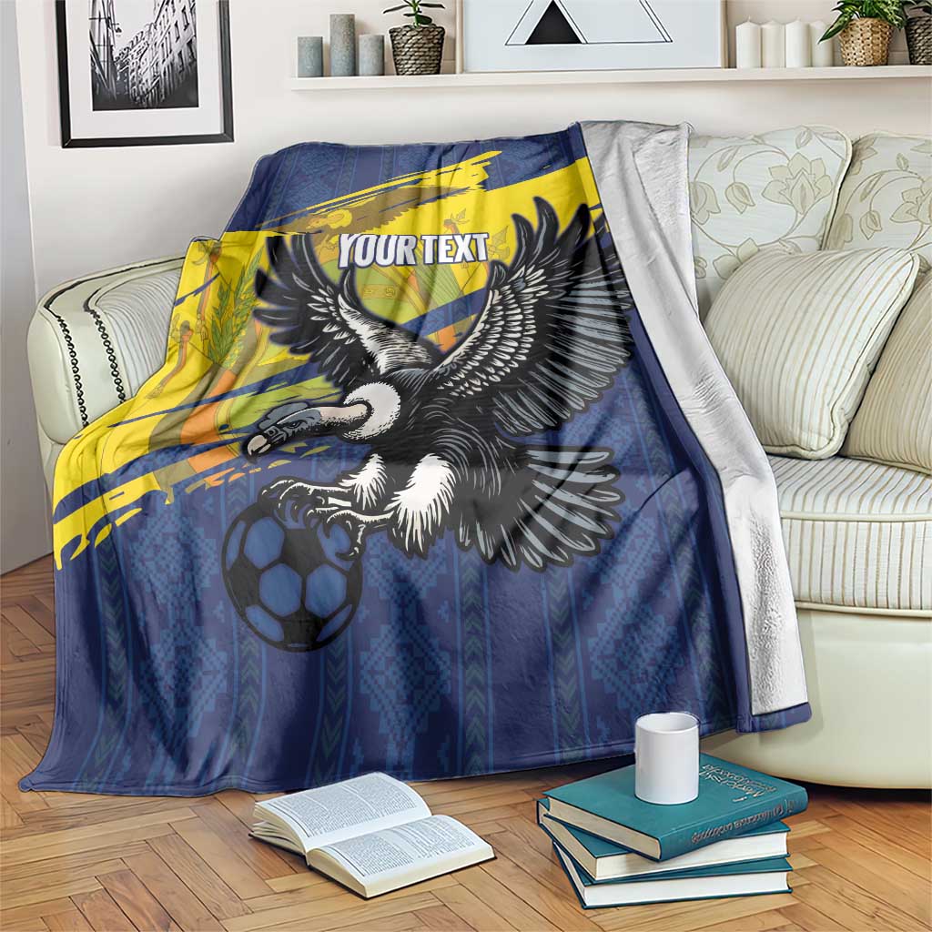 Ecuador Football Custom Blanket 2026 Vamos La Tri Blue South America Pattern - Wonder Print Shop