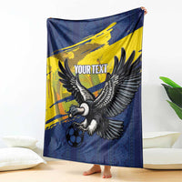 Ecuador Football Custom Blanket 2026 Vamos La Tri Blue South America Pattern - Wonder Print Shop