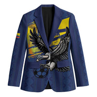 Ecuador Football Custom Blazer 2026 Vamos La Tri Blue South America Pattern - Wonder Print Shop