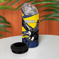 Ecuador Football Custom 4 in 1 Can Cooler Tumbler 2026 Vamos La Tri Blue South America Pattern - Wonder Print Shop