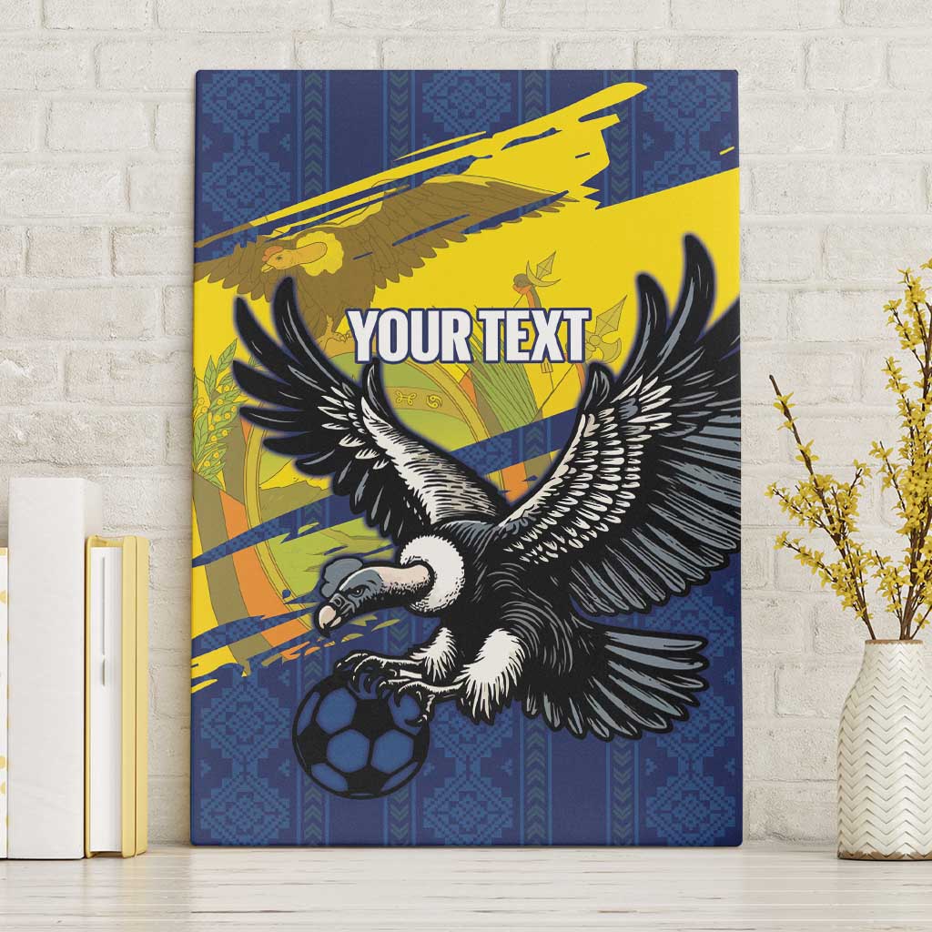Ecuador Football Custom Canvas Wall Art 2026 Vamos La Tri Blue South America Pattern - Wonder Print Shop