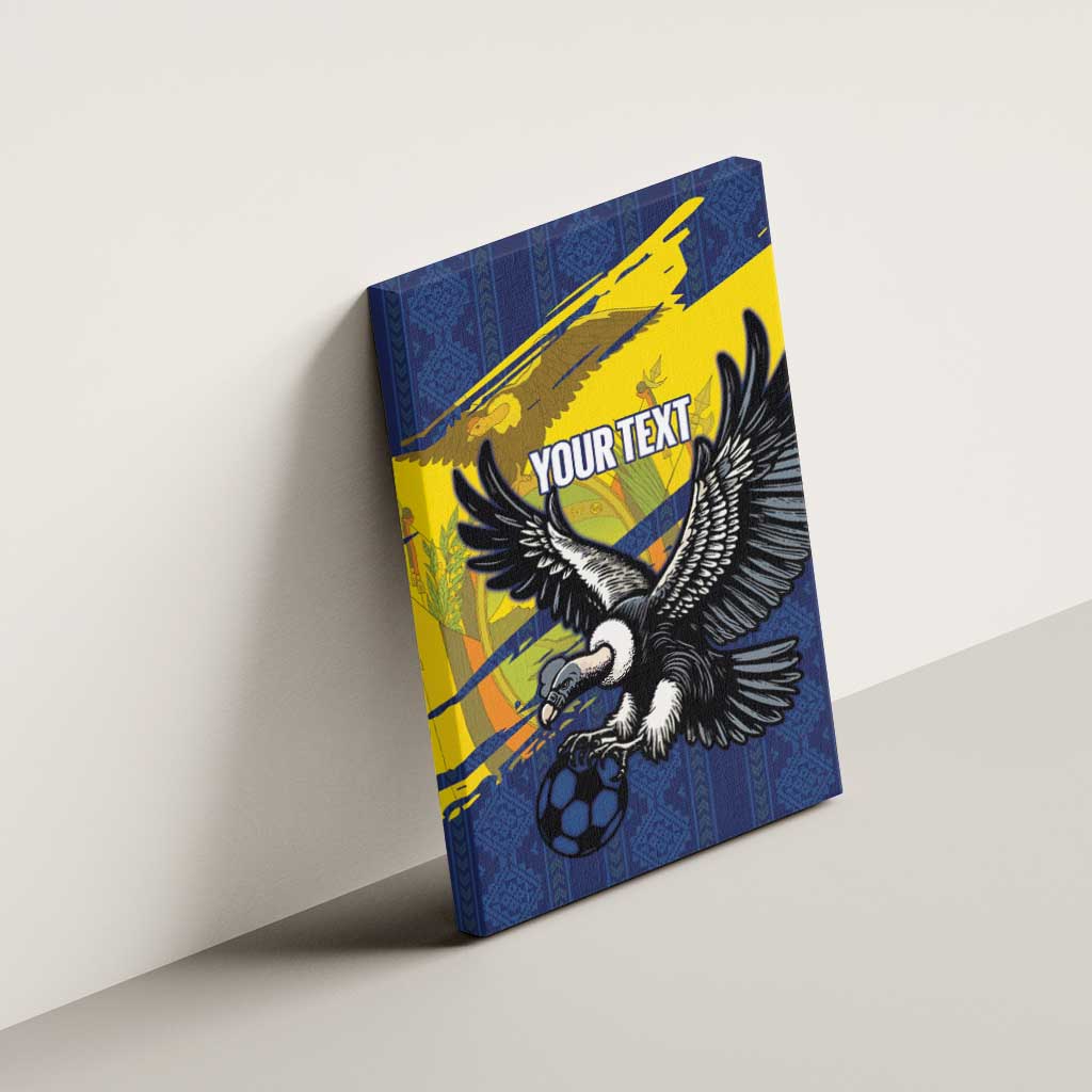 Ecuador Football Custom Canvas Wall Art 2026 Vamos La Tri Blue South America Pattern - Wonder Print Shop