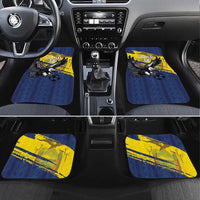 Ecuador Football Custom Car Mats 2026 Vamos La Tri Blue South America Pattern - Wonder Print Shop
