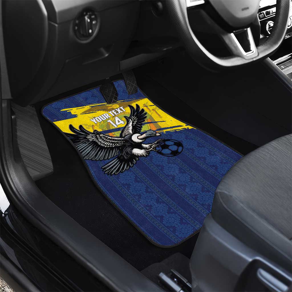 Ecuador Football Custom Car Mats 2026 Vamos La Tri Blue South America Pattern - Wonder Print Shop