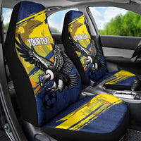 Ecuador Football Custom Car Seat Cover 2026 Vamos La Tri Blue South America Pattern - Wonder Print Shop