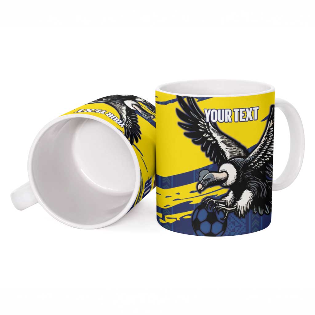 Ecuador Football Custom Ceramic Mug 2026 Vamos La Tri Blue South America Pattern - Wonder Print Shop