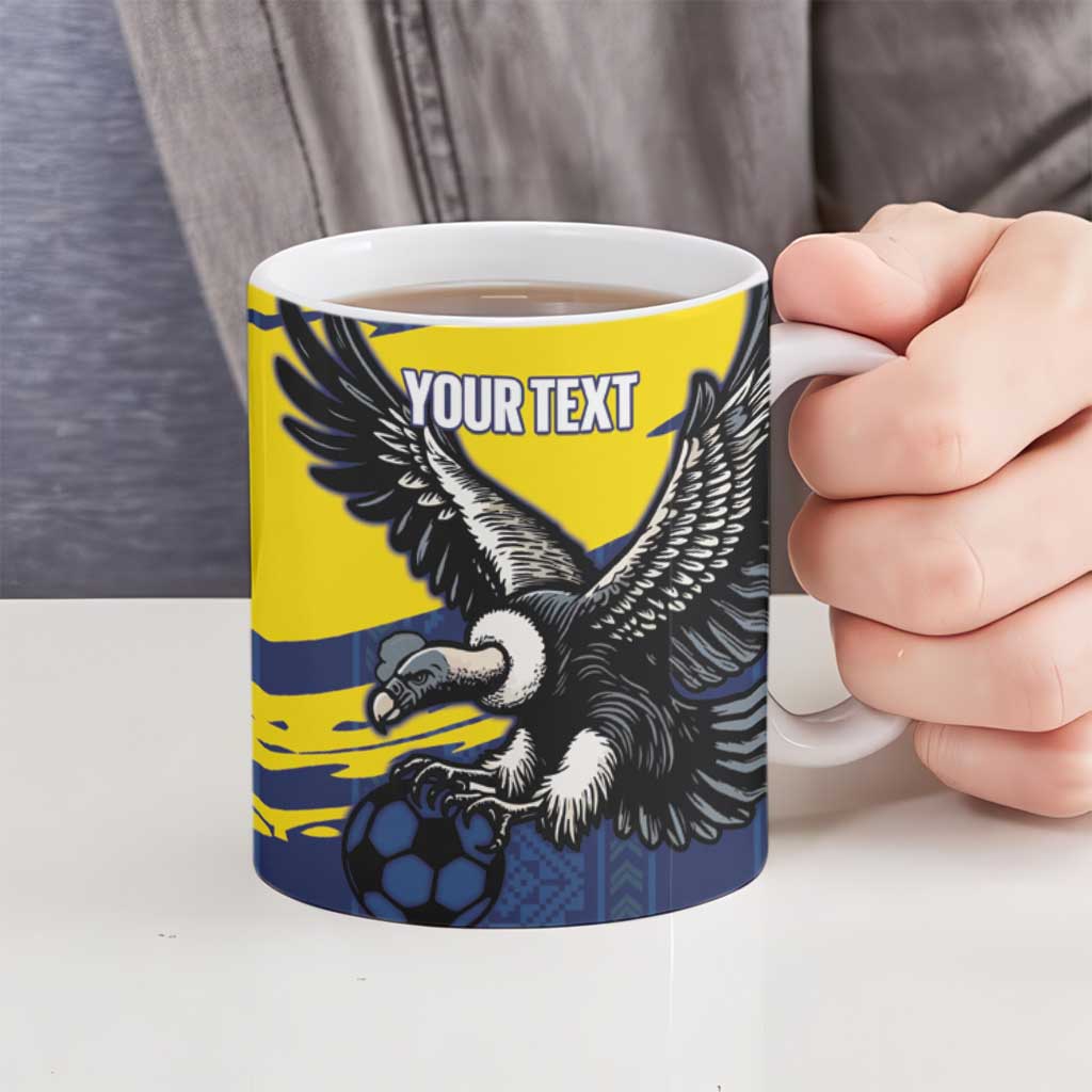 Ecuador Football Custom Ceramic Mug 2026 Vamos La Tri Blue South America Pattern - Wonder Print Shop
