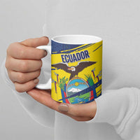 Ecuador Football Custom Ceramic Mug 2026 Vamos La Tri Blue South America Pattern - Wonder Print Shop