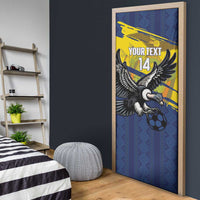 Ecuador Football Custom Door Cover 2026 Vamos La Tri Blue South America Pattern - Wonder Print Shop
