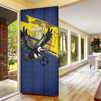 Ecuador Football Custom Door Cover 2026 Vamos La Tri Blue South America Pattern - Wonder Print Shop
