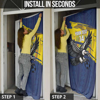 Ecuador Football Custom Door Cover 2026 Vamos La Tri Blue South America Pattern - Wonder Print Shop