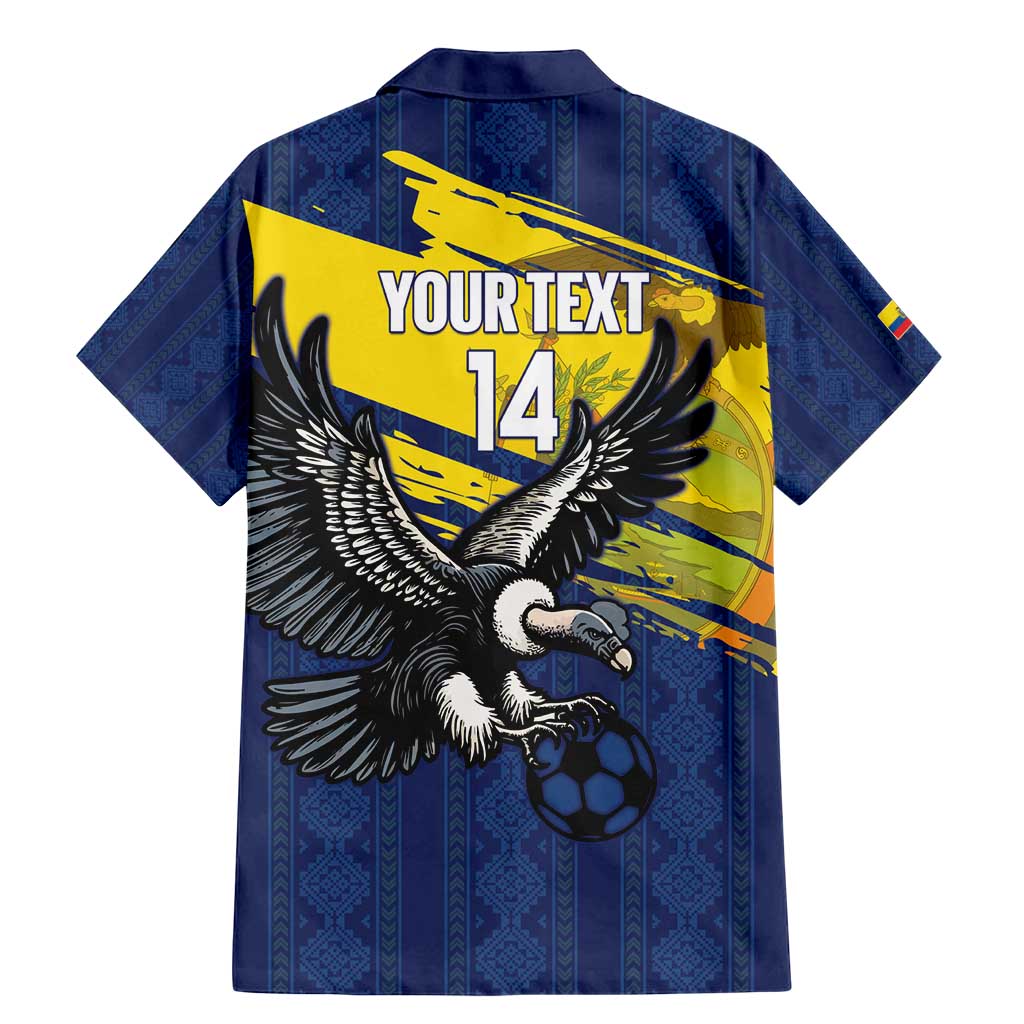 Ecuador Football Custom Family Matching Mermaid Dress and Hawaiian Shirt 2026 Vamos La Tri Blue South America Pattern - Wonder Print Shop