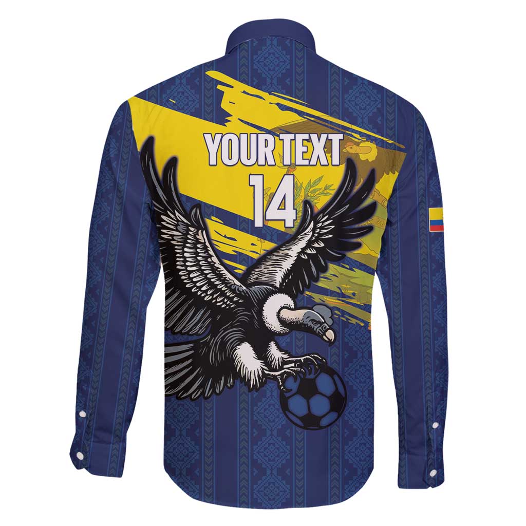 Ecuador Football Custom Family Matching Puletasi and Hawaiian Shirt 2026 Vamos La Tri Blue South America Pattern - Wonder Print Shop
