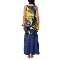 Ecuador Football Custom Family Matching Tank Maxi Dress and Hawaiian Shirt 2026 Vamos La Tri Blue South America Pattern - Wonder Print Shop