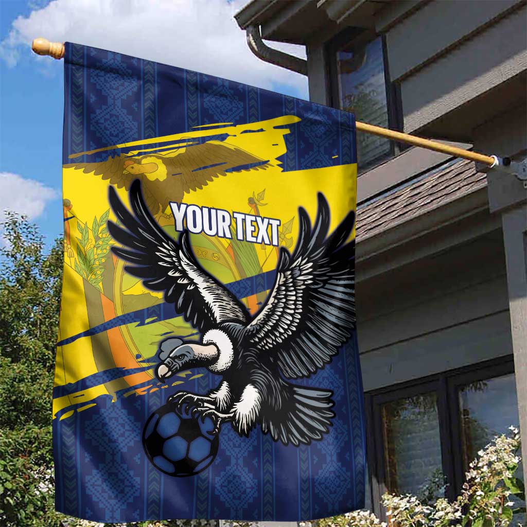 Ecuador Football Custom Garden Flag 2026 Vamos La Tri Blue South America Pattern - Wonder Print Shop