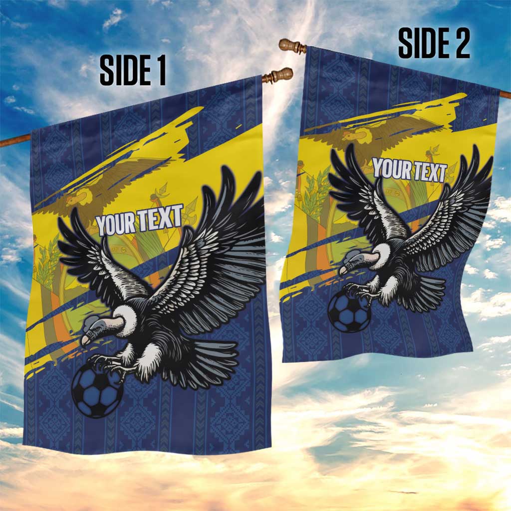 Ecuador Football Custom Garden Flag 2026 Vamos La Tri Blue South America Pattern - Wonder Print Shop