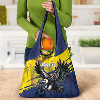 Ecuador Football Custom Grocery Bag 2026 Vamos La Tri Blue South America Pattern - Wonder Print Shop