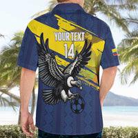 Ecuador Football Custom Hawaiian Shirt 2026 Vamos La Tri Blue South America Pattern - Wonder Print Shop
