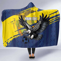 Ecuador Football Custom Hooded Blanket 2026 Vamos La Tri Blue South America Pattern - Wonder Print Shop